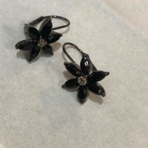 Rebekah Price black flower earrings